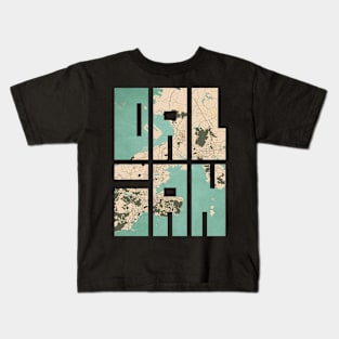 Dalian, Liaoning, China City Map Typography - Vintage Kids T-Shirt